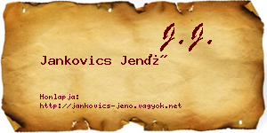 Jankovics Jenő névjegykártya