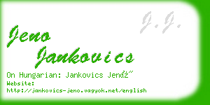 jeno jankovics business card